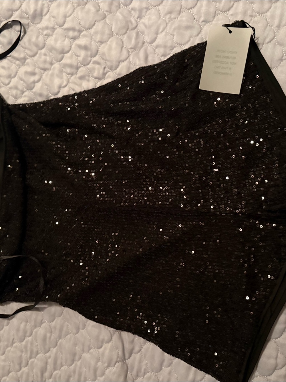 superdown Black Sequin Strapless Jumpsuit